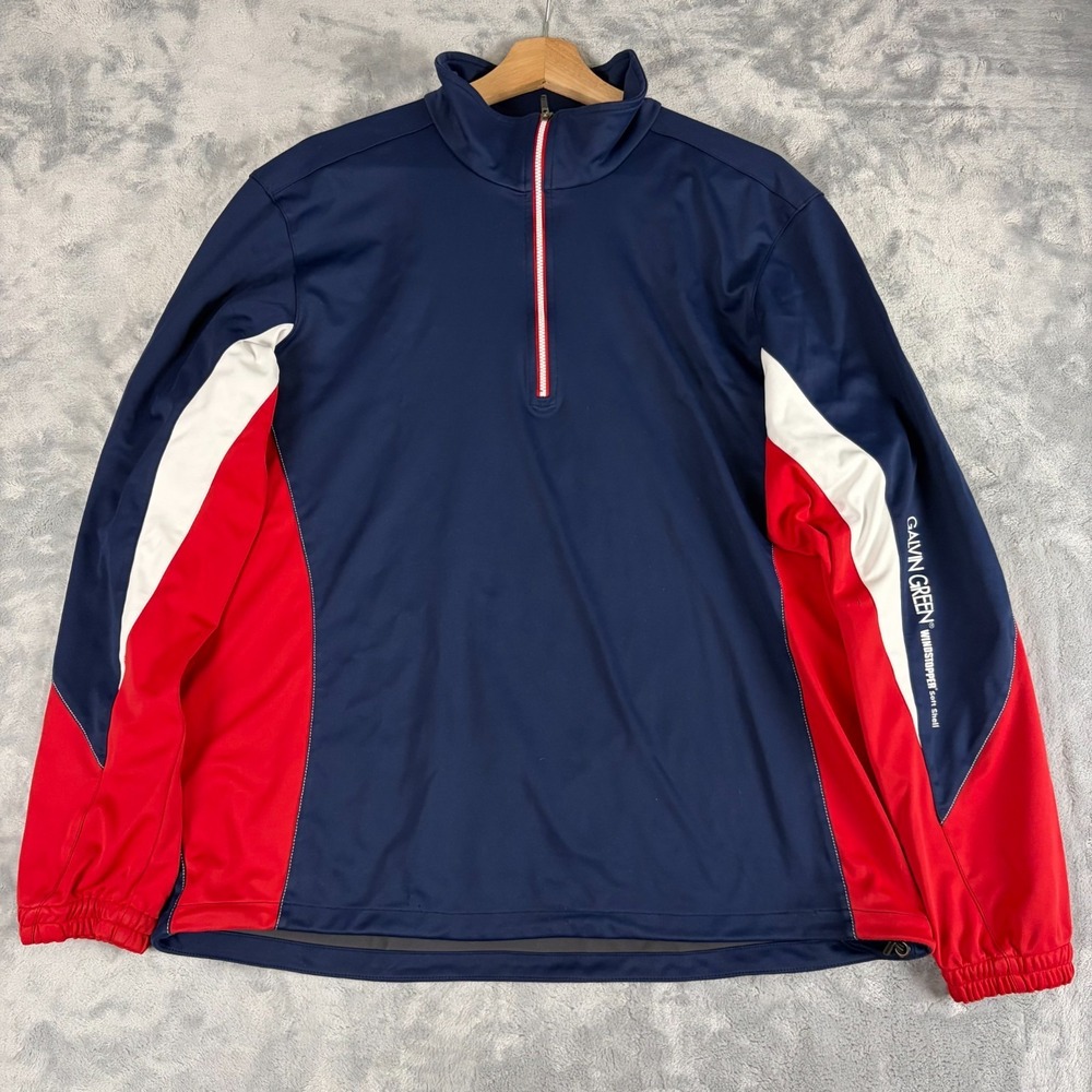 Galvin Green Windstopper Soft Shell Jacket Mens Size XL Golf Red White Blue